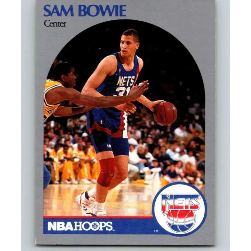 1990-91 Hoops #194 Sam Bowie NM-MT New Jersey Nets Basketball Card - Basketball Card Single