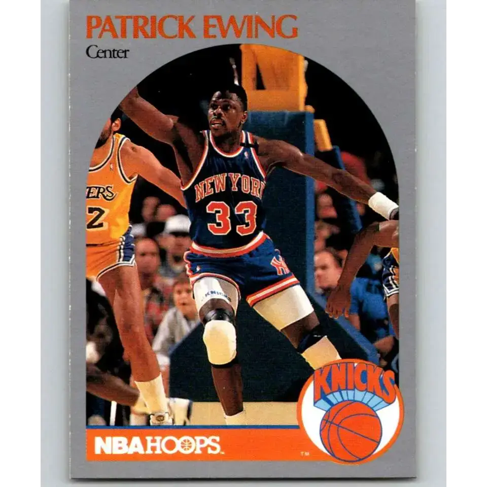 1990-91 Hoops #203 Patrick Ewing NM-MT New York Knicks Basketball Card - Basketball Card Single