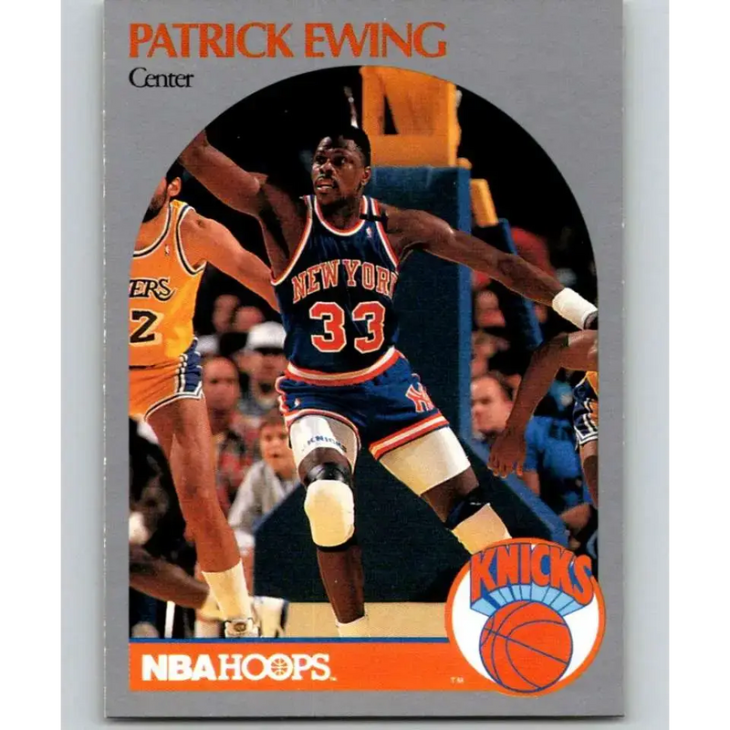 1990-91 Hoops #203 Patrick Ewing NM-MT New York Knicks Basketball Card - Basketball Card Single