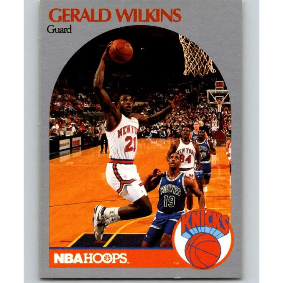 1990-91 Hoops #212 Gerald Wilkins NM-MT New York Knicks Basketball Card - Basketball Card Single