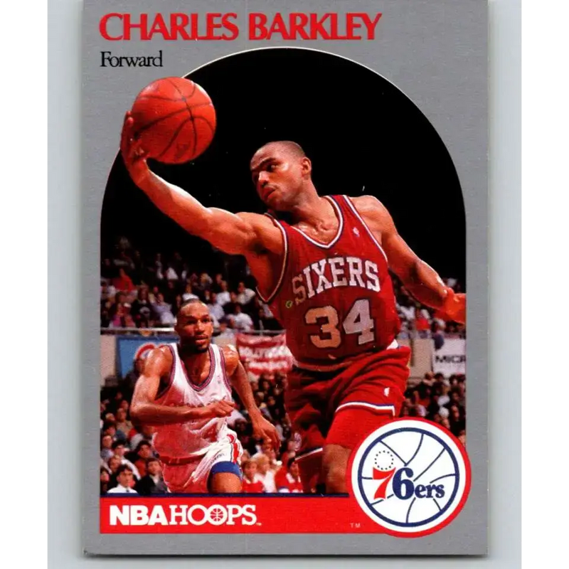 1990-91 Hoops #225 Charles Barkley NM-MT Philadelphia 76ers Basketball Card - Basketball Card Single