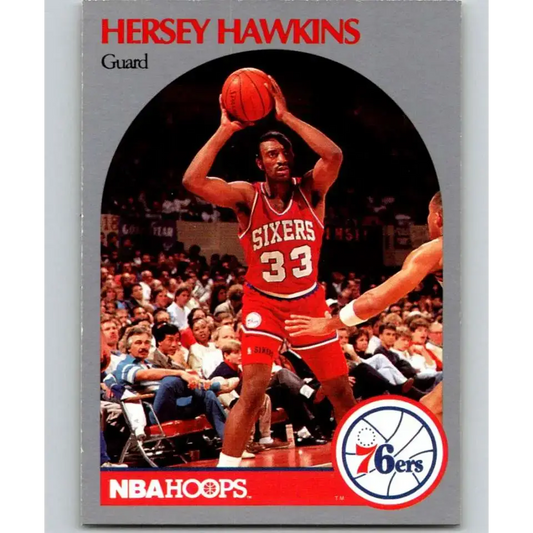 1990-91 Hoops #229 Hersey Hawkins NM-MT Philadelphia 76ers Basketball Card - Basketball Card Single