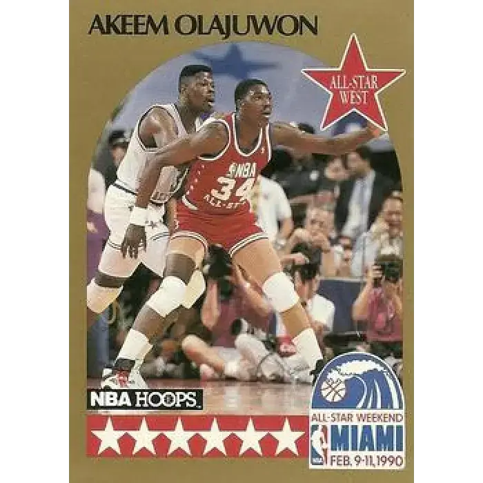 1990-91 Hoops #23 Hakeem Olajuwon AS NM-MT SP Houston Rockets Basketball Card - Basketball Card Single