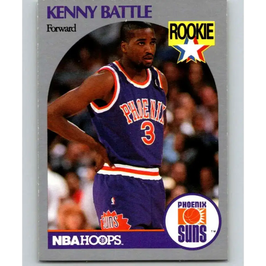 1990-91 Hoops #233 Kenny Battle NM-MT RC Rookie Phoenix Suns Basketball Card - Basketball Card Single