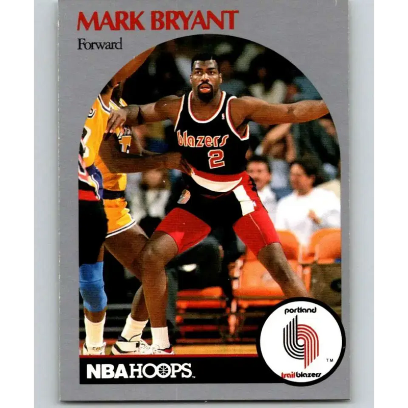 1990-91 Hoops #243 Mark Bryant NM-MT Portland Trail Blazers Basketball Card - Basketball Card Single