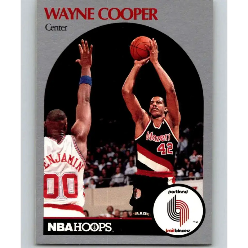 1990-91 Hoops #244 Wayne Cooper NM-MT Portland Trail Blazers Basketball Card - Basketball Card Single
