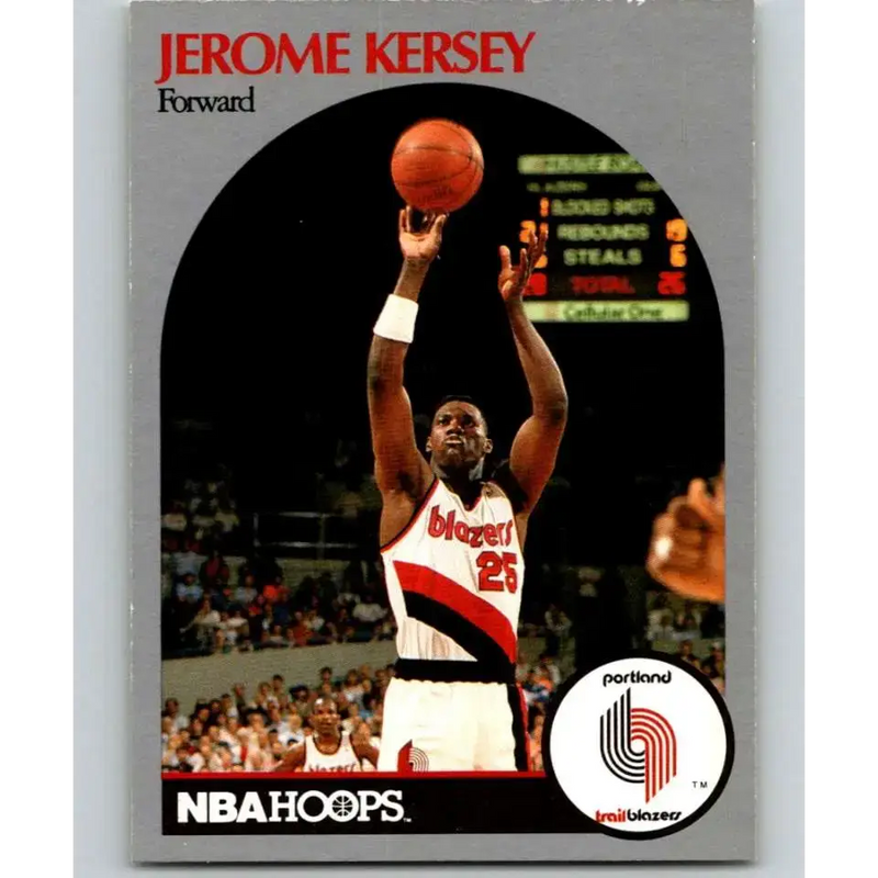 1990-91 Hoops #247 Jerome Kersey NM-MT Portland Trail Blazers Basketball Card - Basketball Card Single