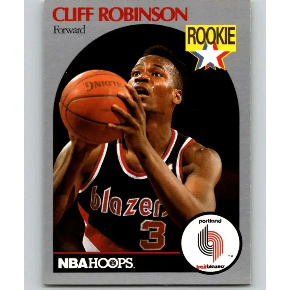 1990-91 Hoops #250 Clifford Robinson NM-MT RC Rookie Portland Trail Blazers Basketball Card - Basketball Card Single