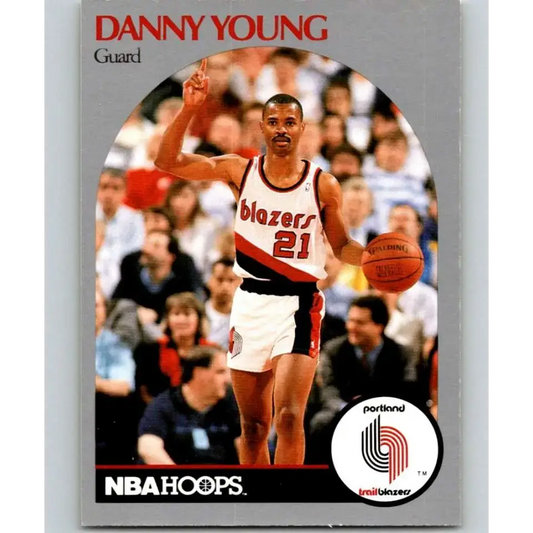 1990-91 Hoops #252 Danny Young NM-MT Portland Trail Blazers Basketball Card - Basketball Card Single