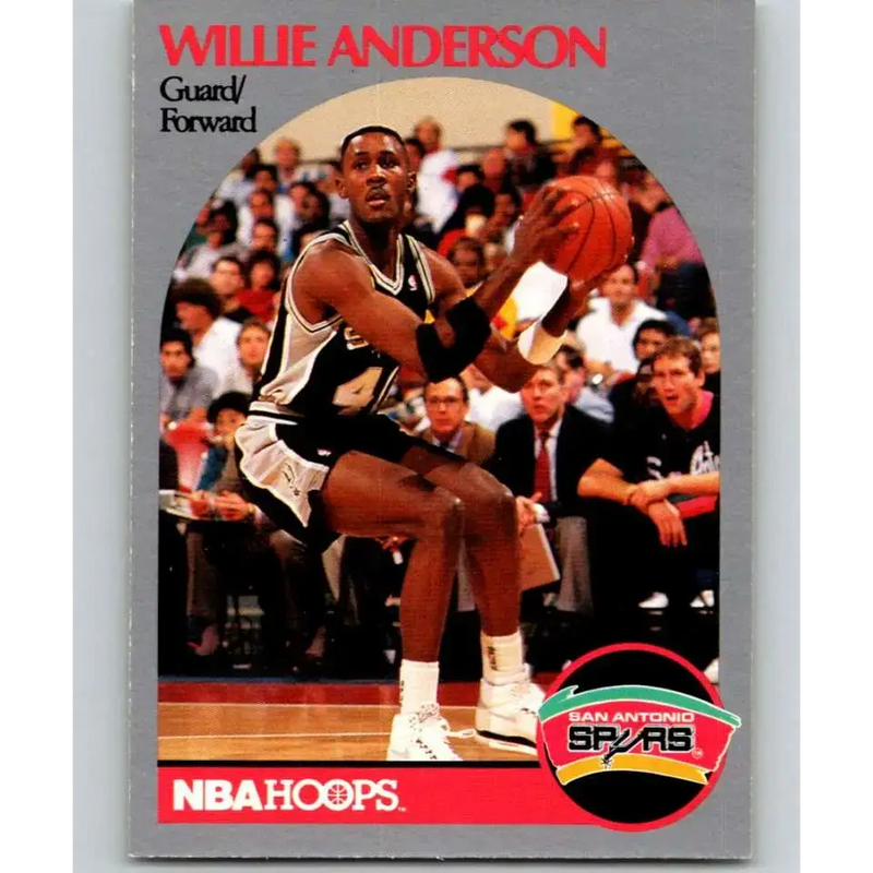 1990-91 Hoops #263 Willie Anderson NM-MT San Antonio Spurs Basketball Card - Basketball Card Single