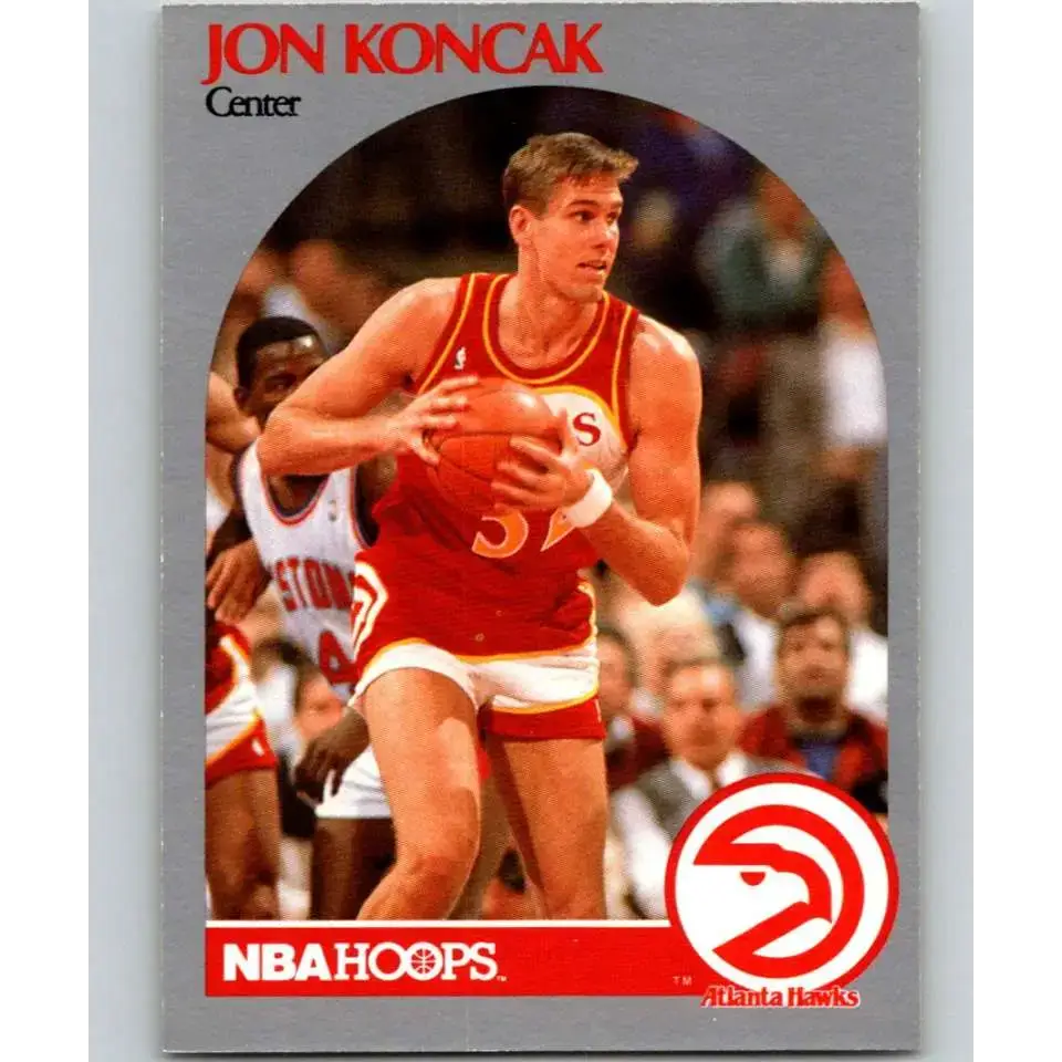1990-91 Hoops #28 Jon Koncak NM-MT Atlanta Hawks Basketball Card - Basketball Card Single