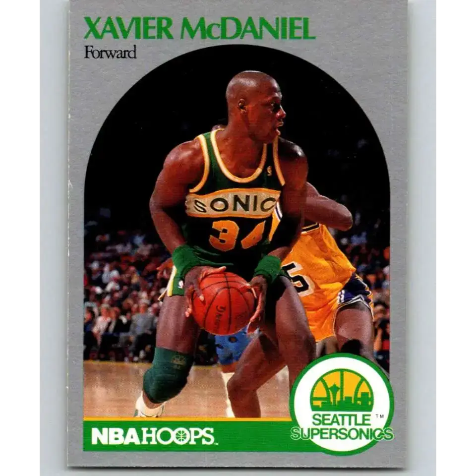 1990-91 Hoops #280 Xavier McDaniel NM-MT Seattle SuperSonics Basketball Card - Basketball Card Single