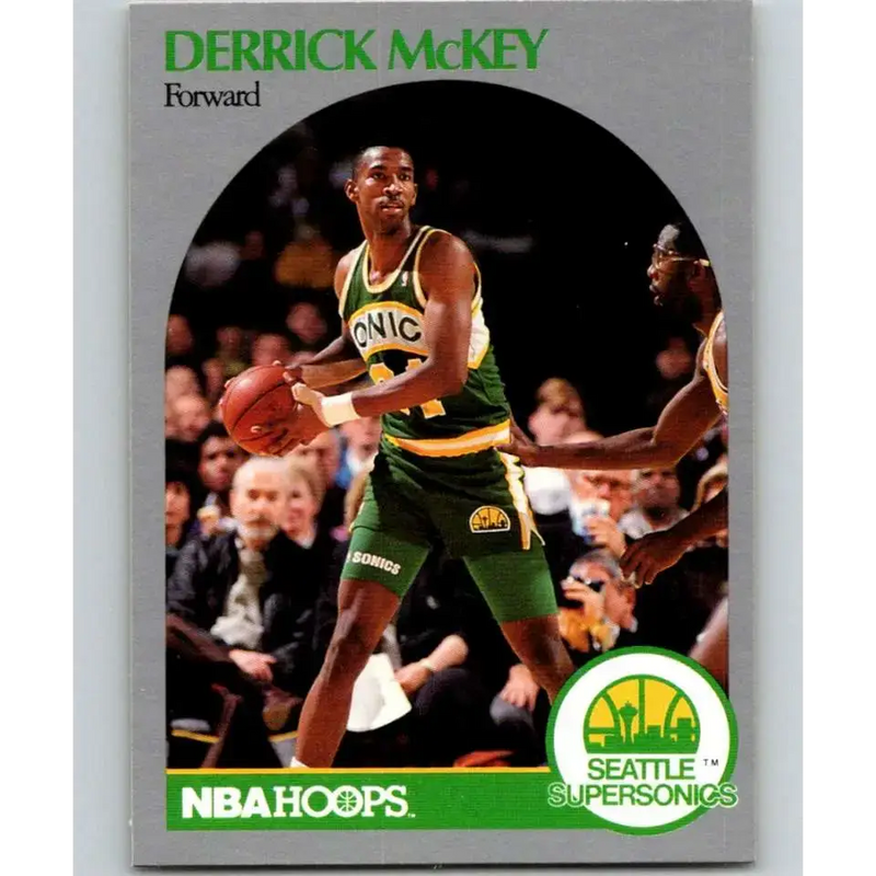 1990-91 Hoops #281 Derrick McKey NM-MT Seattle SuperSonics Basketball Card - Basketball Card Single