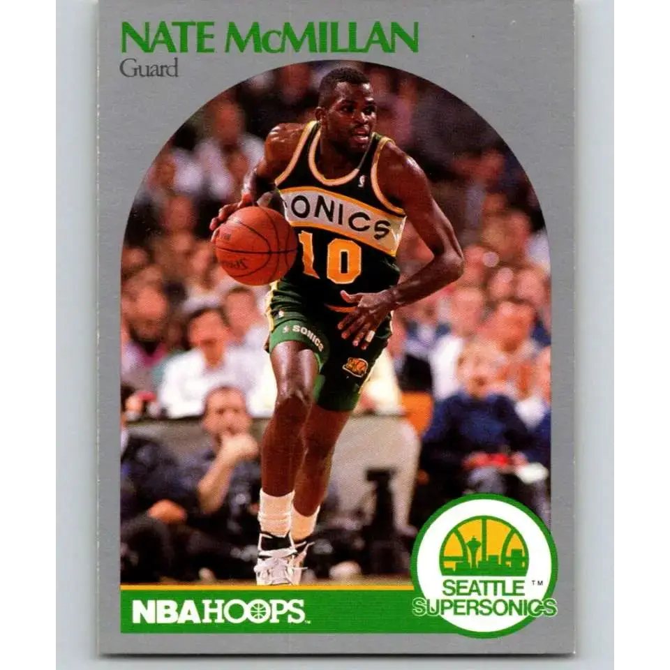 1990-91 Hoops #282 Nate McMillan NM-MT Seattle SuperSonics Basketball Card - Basketball Card Single