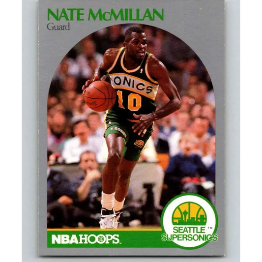1990-91 Hoops #282 Nate McMillan NM-MT Seattle SuperSonics Basketball Card - Basketball Card Single