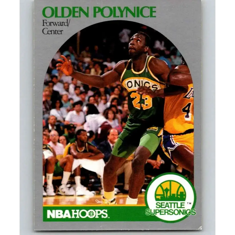 1990-91 Hoops #283 Olden Polynice NM-MT Seattle SuperSonics Basketball Card - Basketball Card Single
