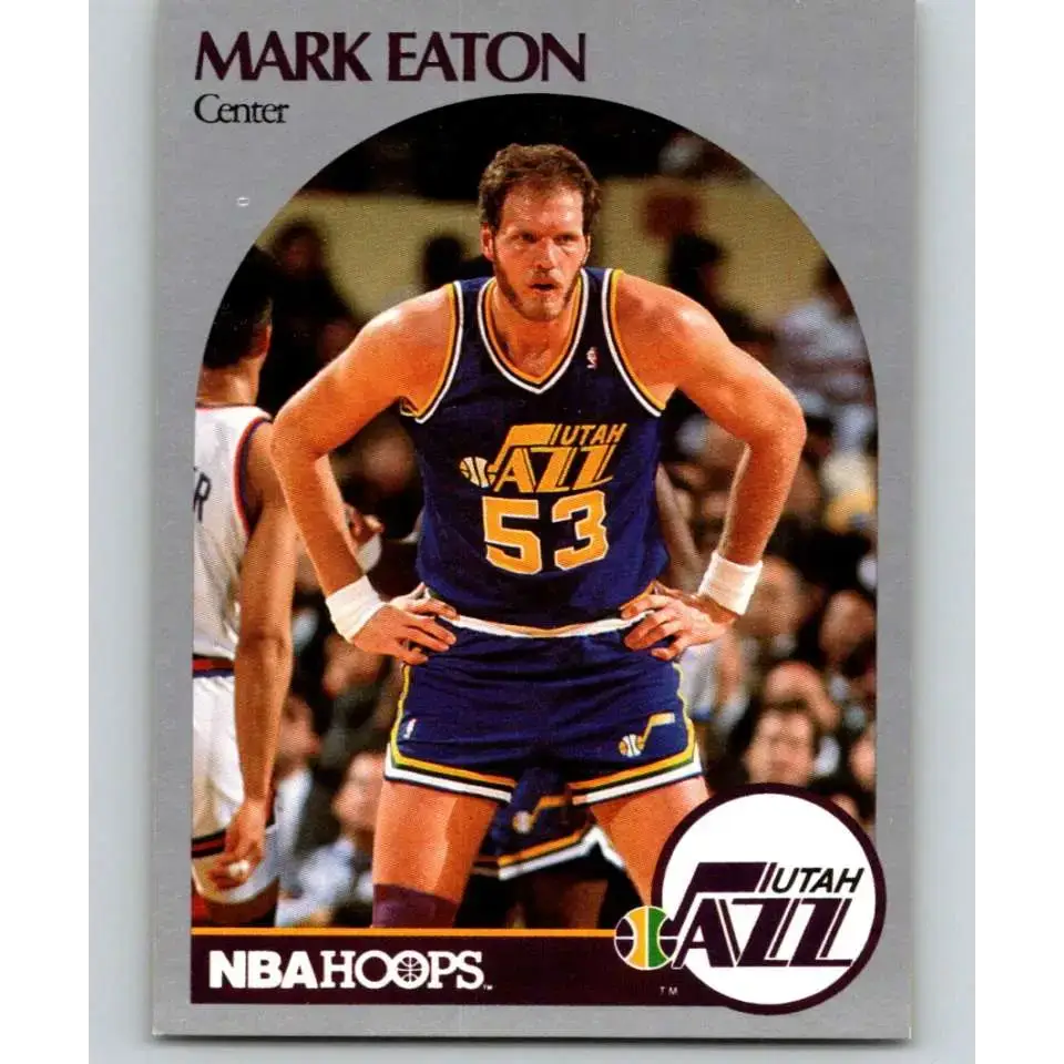 1990-91 Hoops #287 Mark Eaton UER NM-MT Utah Jazz Basketball Card - Basketball Card Single