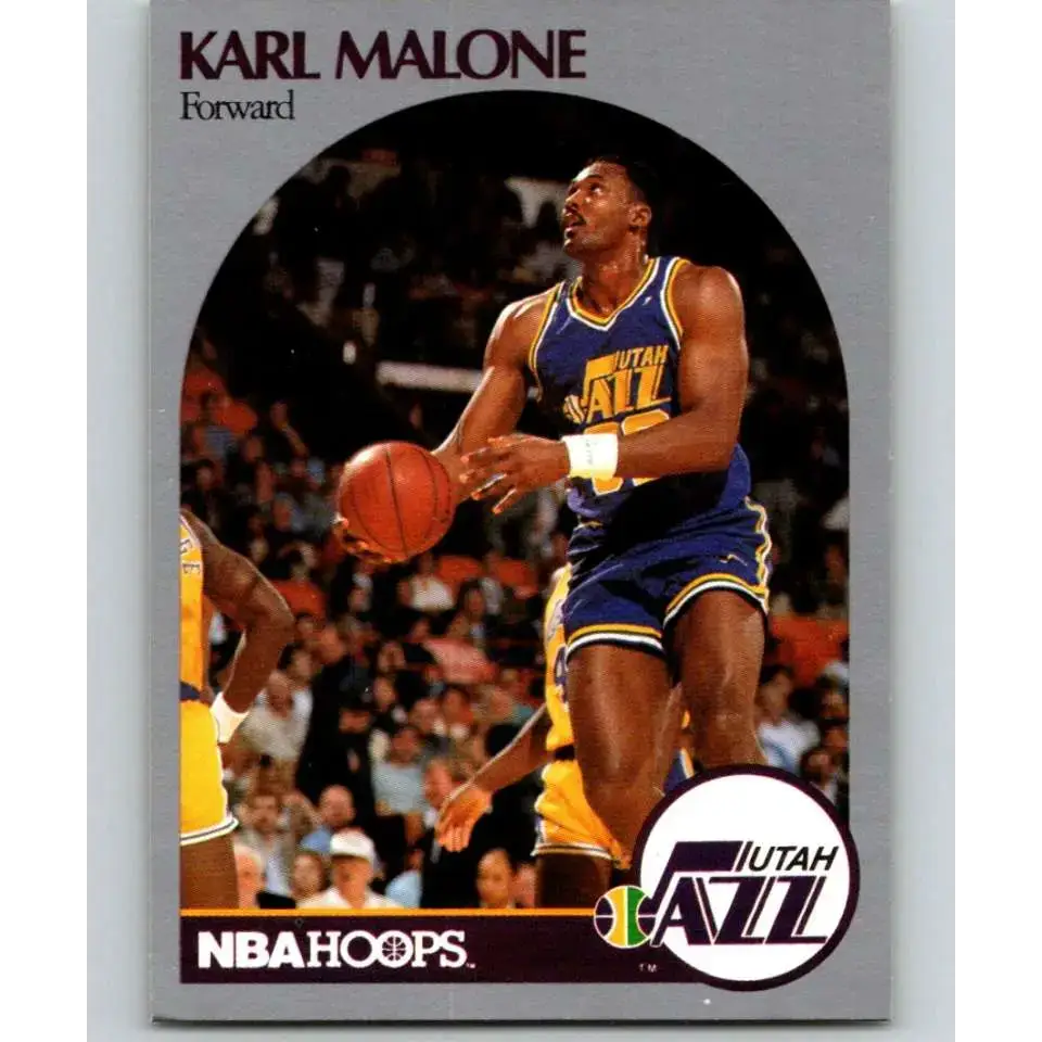 1990-91 Hoops #292 Karl Malone NM-MT Utah Jazz Basketball Card - Basketball Card Single