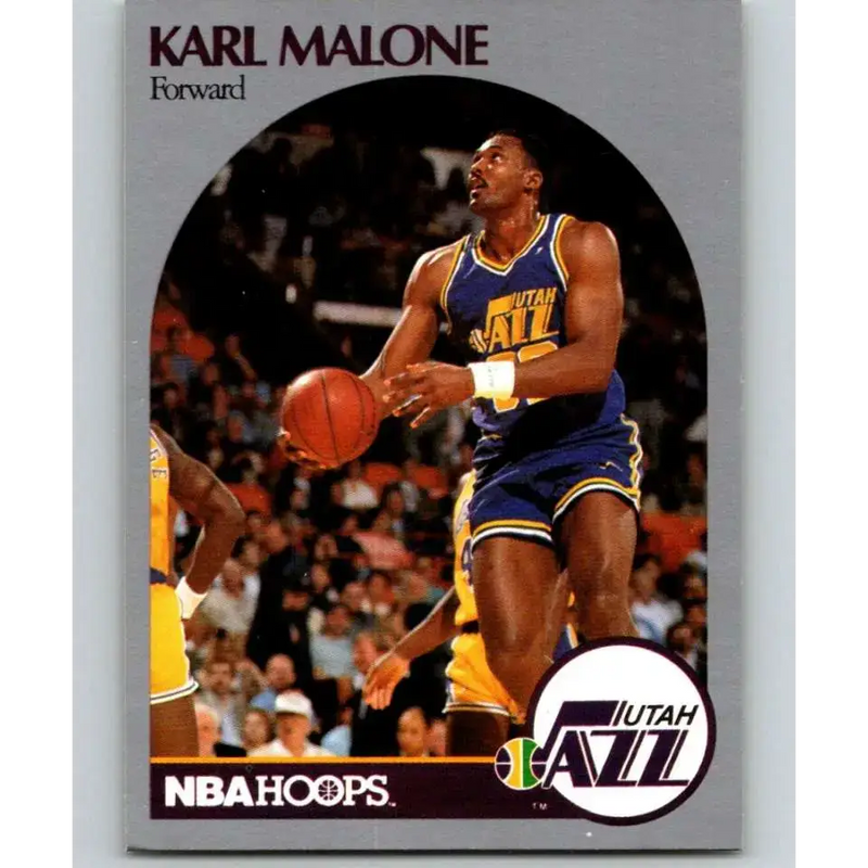 1990-91 Hoops #292 Karl Malone NM-MT Utah Jazz Basketball Card - Basketball Card Single