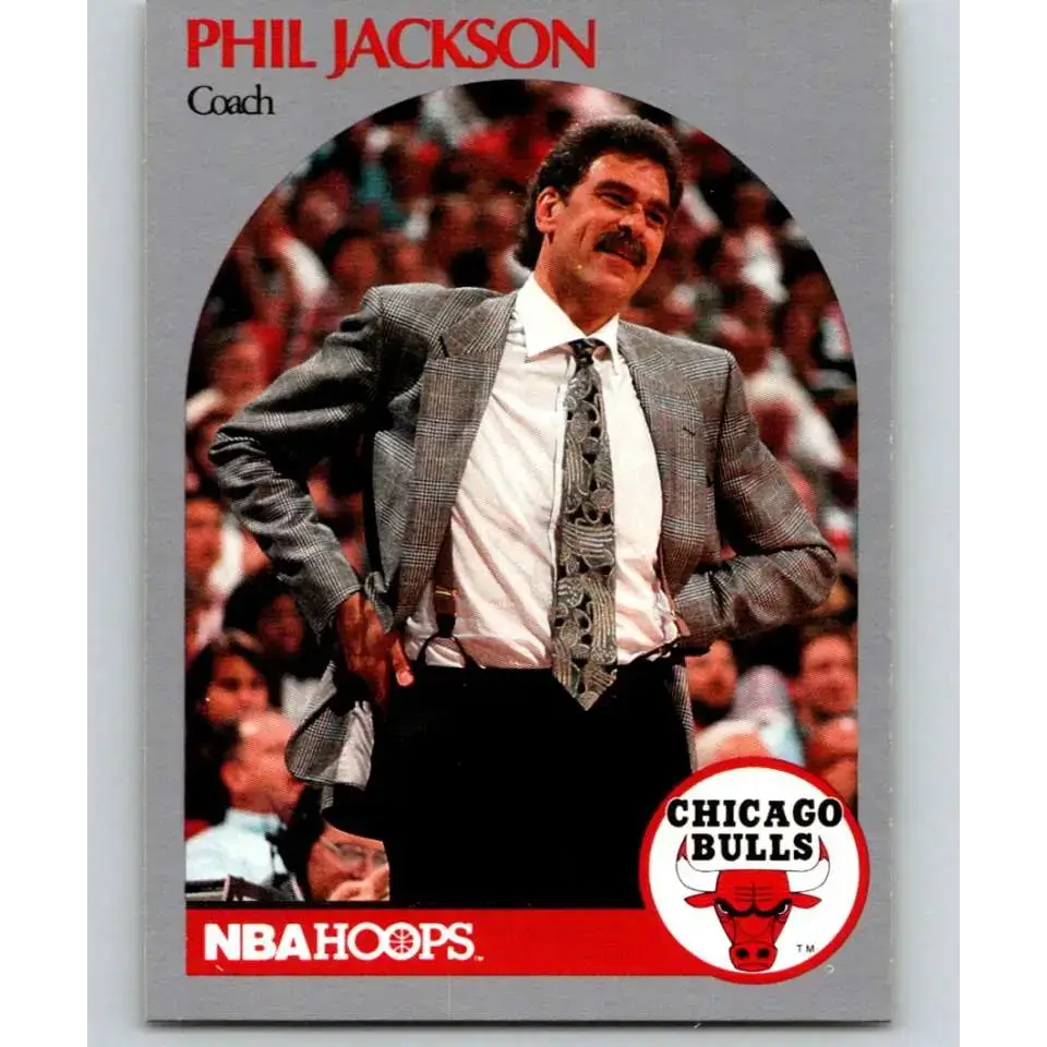 1990-91 Hoops #308 Phil Jackson CO NM-MT Chicago Bulls Basketball Card - Basketball Card Single