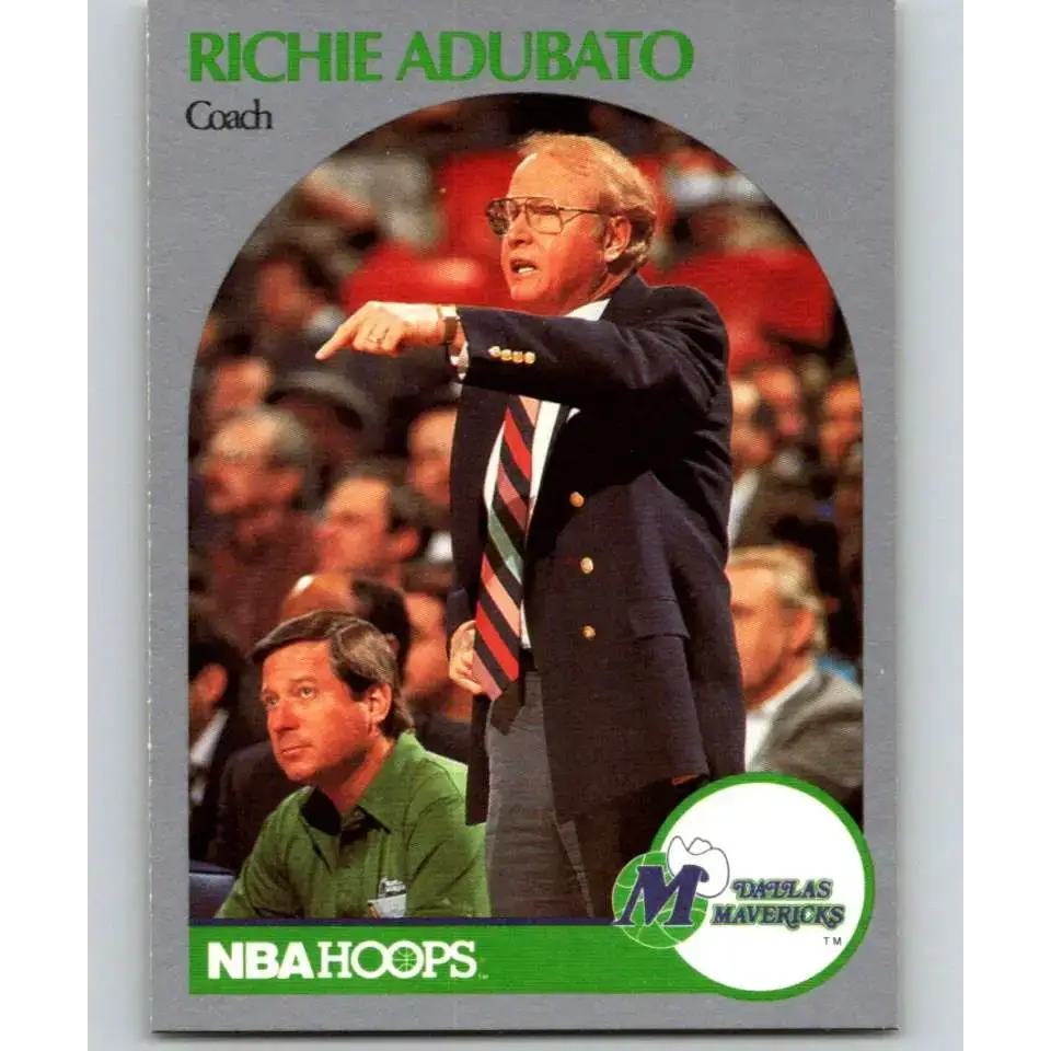 1990-91 Hoops #310 Richie Adubato CO NM-MT Dallas Mavericks Basketball Card - Basketball Card Single