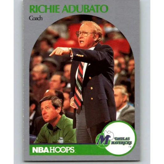1990-91 Hoops #310 Richie Adubato CO NM-MT Dallas Mavericks Basketball Card - Basketball Card Single