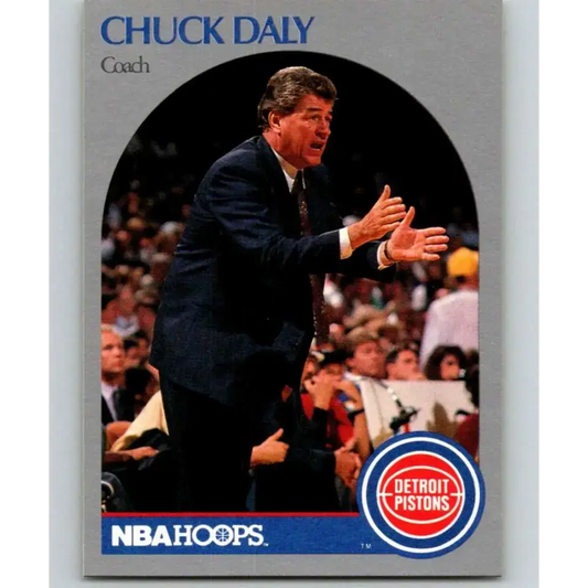 1990-91 Hoops #312 Chuck Daly CO NM-MT Detroit Pistons Basketball Card - Basketball Card Single