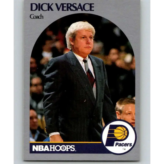 1990-91 Hoops #315 Dick Versace CO NM-MT Indiana Pacers Basketball Card - Basketball Card Single
