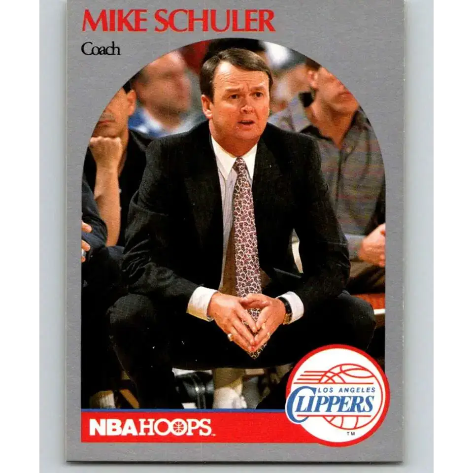 1990-91 Hoops #316 Mike Schuler CO NM-MT Los Angeles Clippers Basketball Card - Basketball Card Single