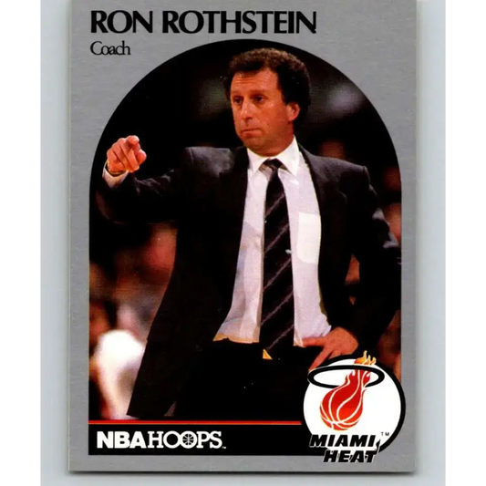 1990-91 Hoops #318 Ron Rothstein CO NM-MT Miami Heat Basketball Card - Basketball Card Single