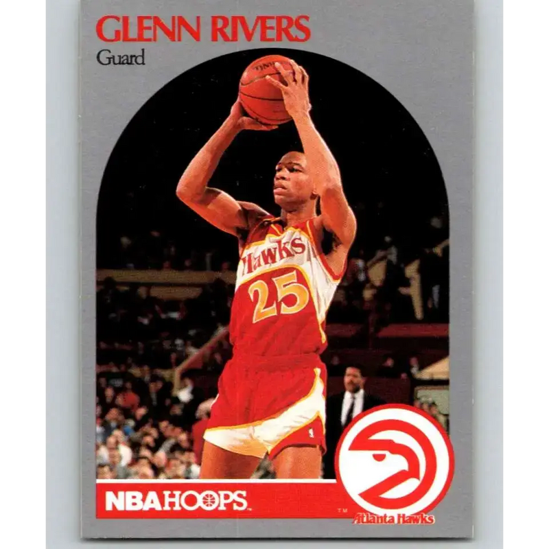 1990-91 Hoops #32 Doc Rivers NM-MT Atlanta Hawks Basketball Card - Basketball Card Single