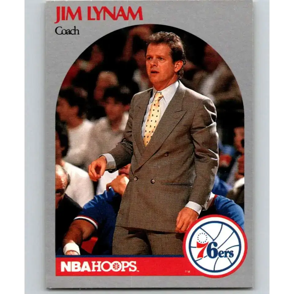 1990-91 Hoops #324 Jim Lynam CO NM-MT Philadelphia 76ers Basketball Card - Basketball Card Single