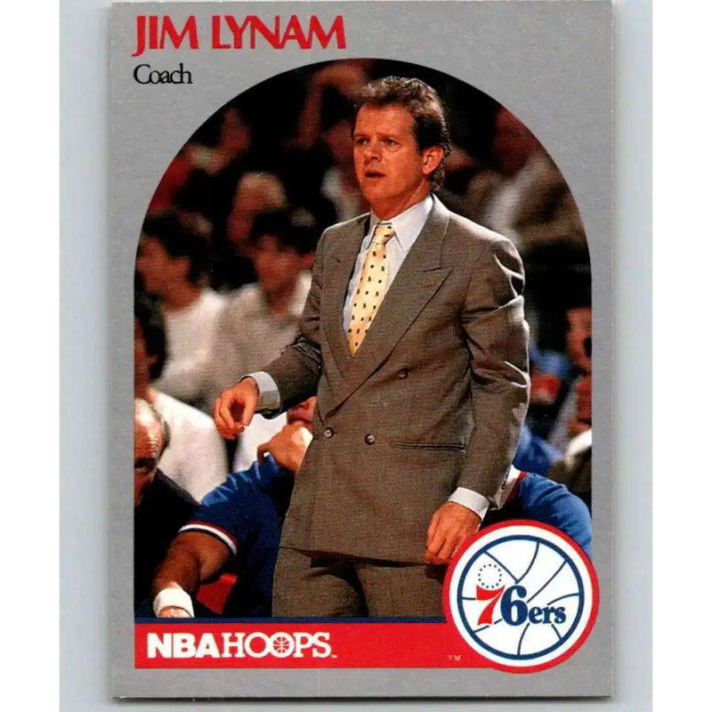 1990-91 Hoops #324 Jim Lynam CO NM-MT Philadelphia 76ers Basketball Card - Basketball Card Single
