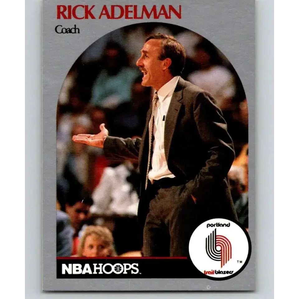 1990-91 Hoops #326 Rick Adelman CO NM-MT Portland Trail Blazers Basketball Card - Basketball Card Single