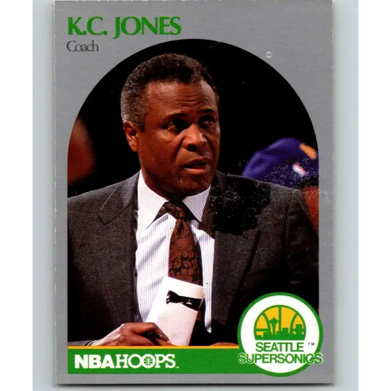 1990-91 Hoops #329 K.C. Jones CO NM-MT Seattle SuperSonics Basketball Card - Basketball Card Single