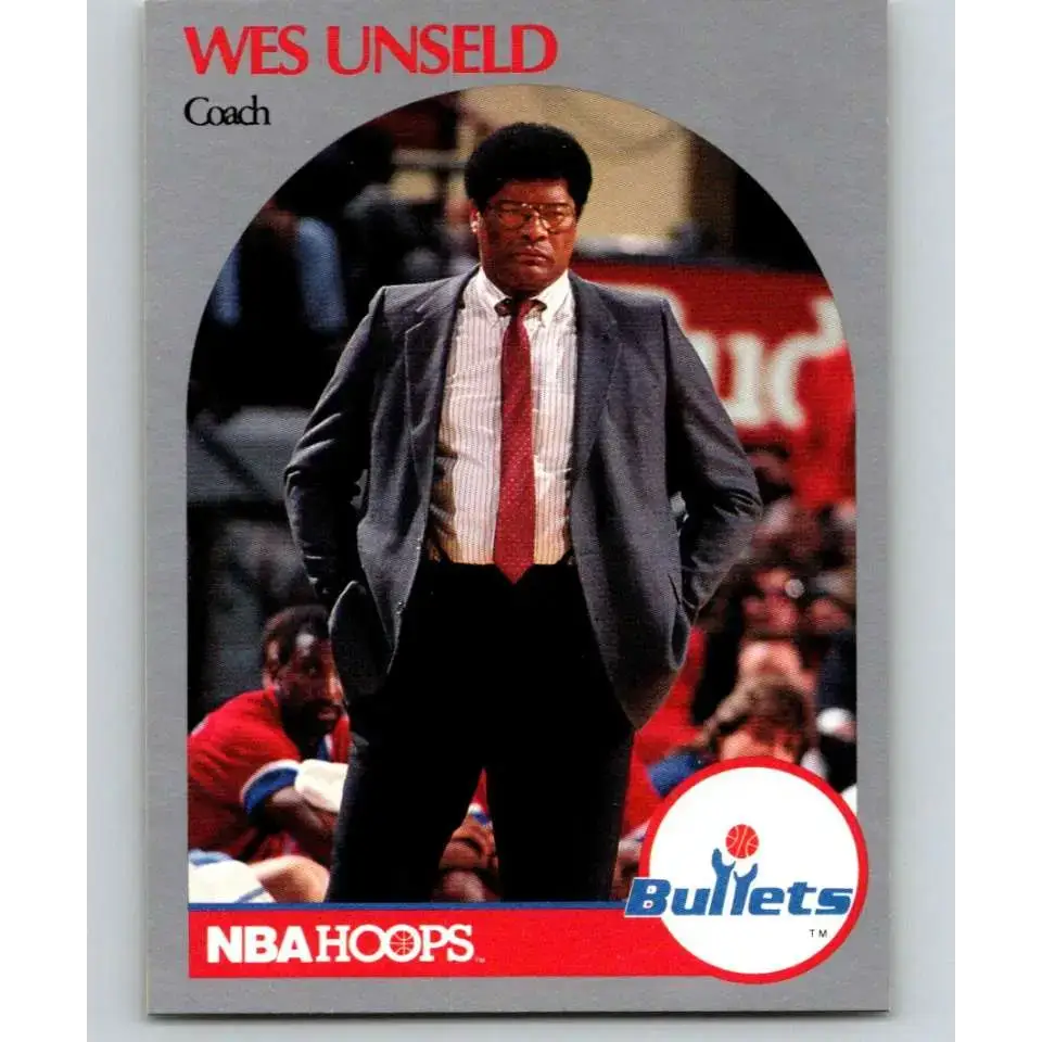 1990-91 Hoops #331 Wes Unseld CO NM-MT Washington Bullets Basketball Card - Basketball Card Single