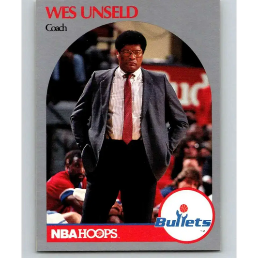 1990-91 Hoops #331 Wes Unseld CO NM-MT Washington Bullets Basketball Card - Basketball Card Single