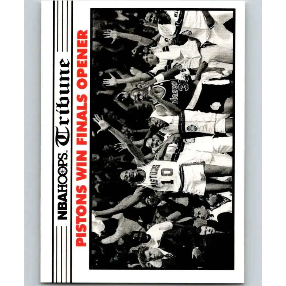 1990-91 Hoops #337 NBA Final Game 1 NM-MT Detroit Pistons/Portland Trail Blazers Basketball Card - Basketball Card
