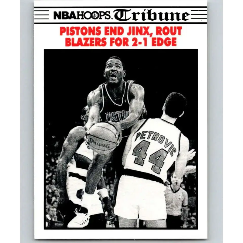 1990-91 Hoops #339 NBA Final Game 3 NM-MT Detroit Pistons/Portland Trail Blazers Basketball Card - Basketball Card