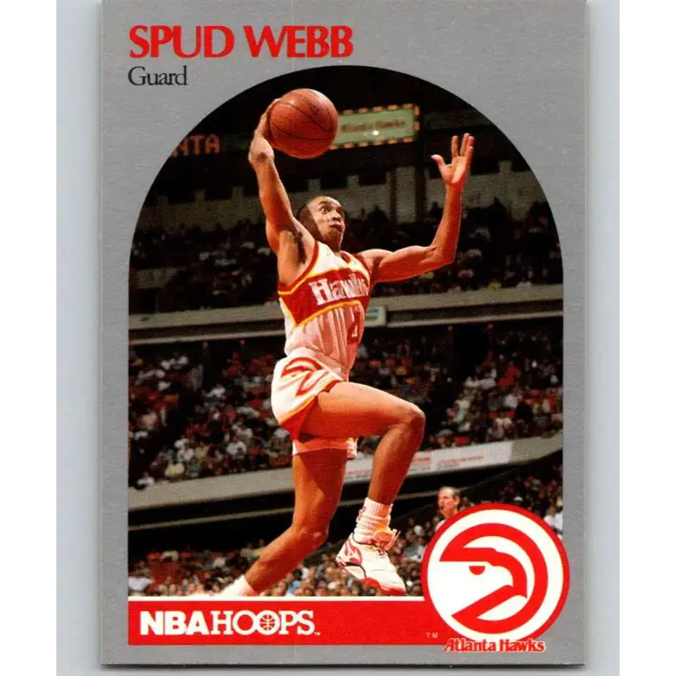 1990-91 Hoops #35 Spud Webb NM-MT Atlanta Hawks Basketball Card - Basketball Card Single