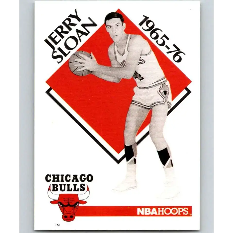 1990-91 Hoops #354 Jerry Sloan CO NM-MT Utah Jazz Basketball Card - Basketball Card Single