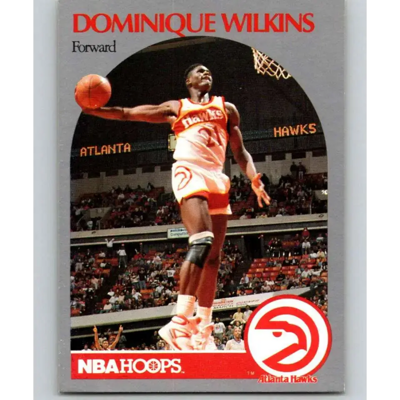 1990-91 Hoops #36 Dominique Wilkins NM-MT Atlanta Hawks Basketball Card - Basketball Card Single