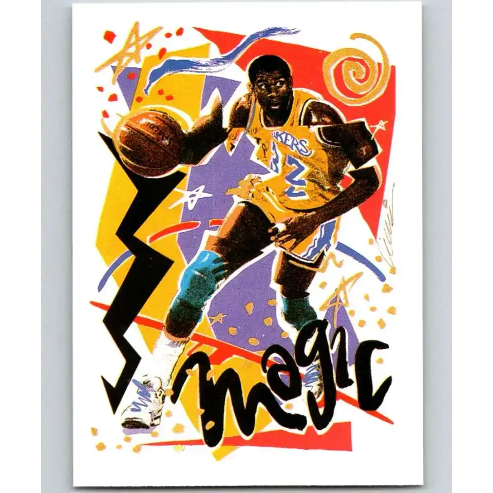 1990-91 Hoops #367 Magic Johnson TC NM-MT Los Angeles Lakers Basketball Card - Basketball Card Single