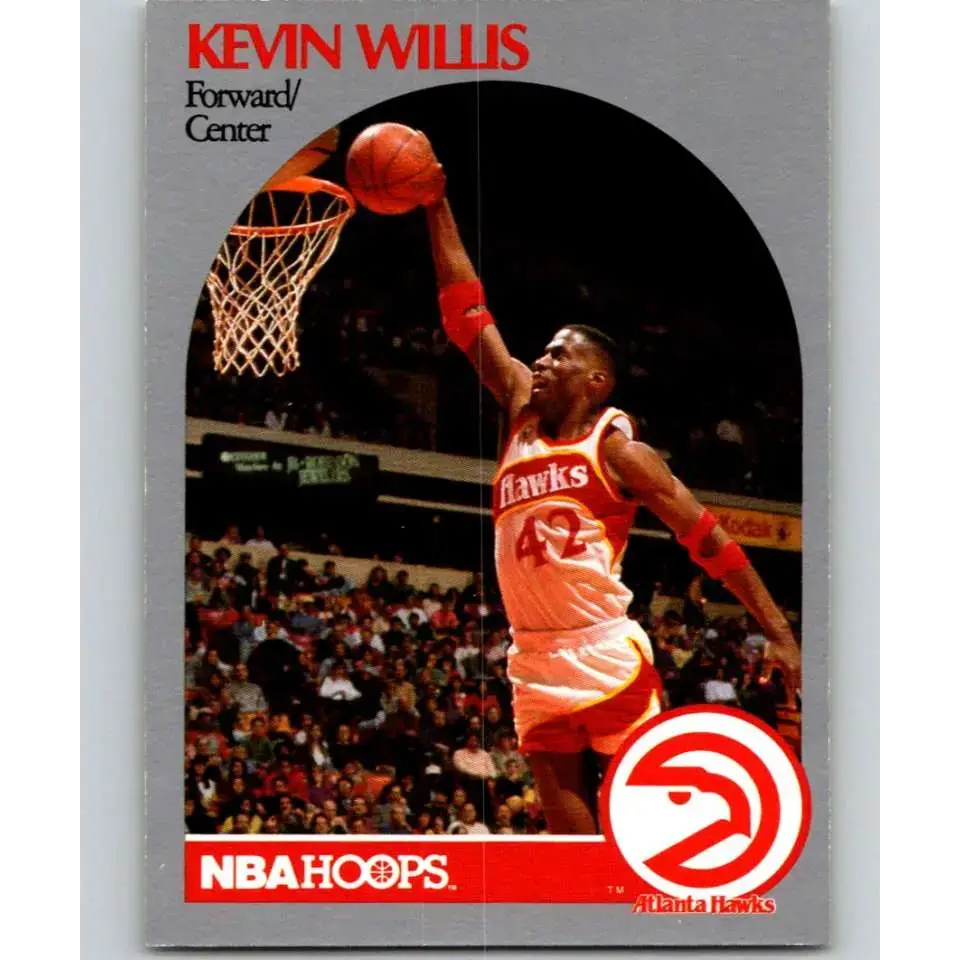 1990-91 Hoops #37 Kevin Willis NM-MT Atlanta Hawks Basketball Card - Basketball Card Single