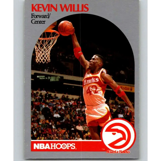 1990-91 Hoops #37 Kevin Willis NM-MT Atlanta Hawks Basketball Card - Basketball Card Single