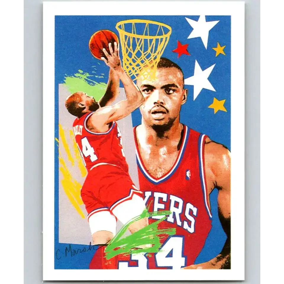 1990-91 Hoops #374 Charles Barkley TC NM-MT Philadelphia 76ers Basketball Card - Basketball Card Single