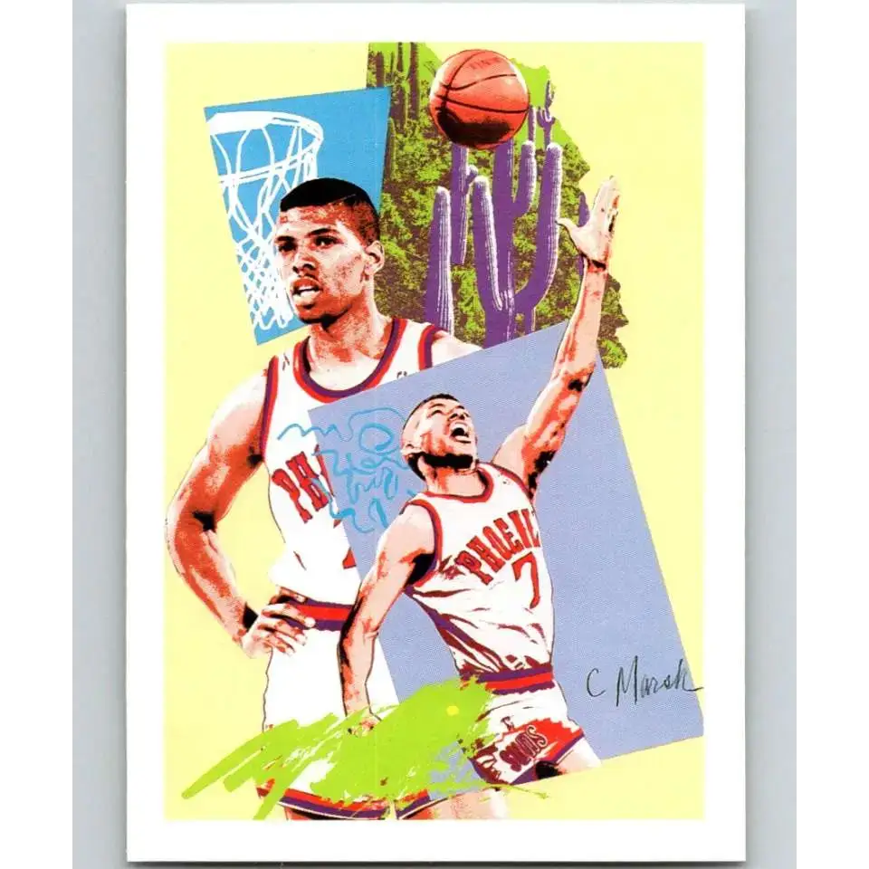 1990-91 Hoops #375 Kevin Johnson TC NM-MT Phoenix Suns Basketball Card - Basketball Card Single