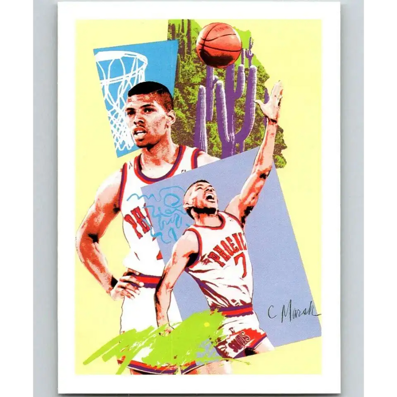 1990-91 Hoops #375 Kevin Johnson TC NM-MT Phoenix Suns Basketball Card - Basketball Card Single