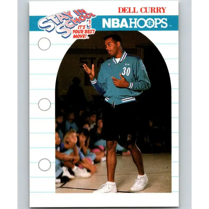1990-91 Hoops #387 Dell Curry NM-MT Charlotte Hornets Basketball Card - Basketball Card Single
