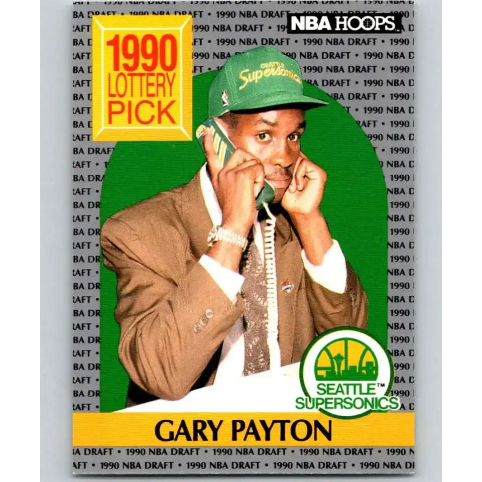 1990-91 Hoops #391 Gary Payton NM-MT RC Rookie Seattle SuperSonics Basketball Card - Basketball Card Single